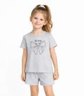 Conjunto Infantil Menina Blusa E Short Select Cinza