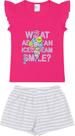 Conjunto Infantil Menina Blusa E Shorts Ecológico Conjunto Infantil Menina Blusa E Shorts Ecológico