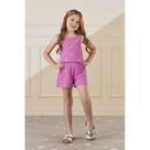 Conjunto Infantil Menina Blusa e Shorts Ice Color cor Lilás - Mon Sucré Conjunto Infantil Menina Blusa e Shorts Ice Color cor Lilás - Mon Sucré