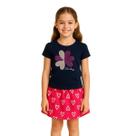 Conjunto Infantil Menina Blusa e Shorts Saia Kyly