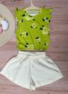 Conjunto Infantil Menina Blusa Estampa De Flores Rovi Kids