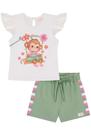 Conjunto Infantil Menina Blusa Macaquinha e Shorts Kukiê Conjunto Infantil Menina Blusa Macaquinha e Shorts Kukiê