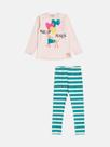 Conjunto Infantil Menina Blusa Manga Longa/Legging Bege