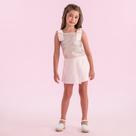 Conjunto Infantil Menina Blusa Paetê/Short Saia Petit Cherie