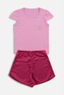 Conjunto Infantil Menina Blusa Rosa e Short Pink - Destak