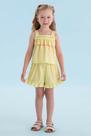 Conjunto Infantil Menina Blusa/Short Amarelo em Tricoline Mon Sucré Conjunto Infantil Menina Blusa/Short Amarelo em Tricoline Mon Sucré