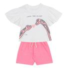 Conjunto Infantil Menina Blusa/Short Rosa Dino Jaca Lelé