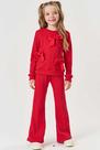 Conjunto Infantil Menina Blusão Calça Flare Tricot Kukiê