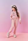 Conjunto Infantil Menina Blusão Cute E Calça Rosa Cinti