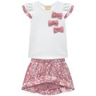 Conjunto Infantil Menina Borboletas Milon Cor:BrancoTamanho:4