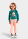 Conjunto infantil menina com aplique de cogumelo Mundi