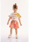 Conjunto Infantil Menina com Blusa e Short Interestelar Três e Já