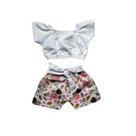 Conjunto Infantil Menina Cropped c/ Short Estilo Blogueirinha