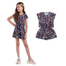 Conjunto Infantil Menina Cropped E Short AZ Planeta BG Conjunto Infantil Menina Cropped E Short AZ Planeta BG