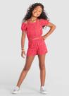 Conjunto Infantil Menina Cropped/Shorts Malha Brandili