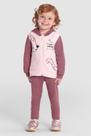 Conjunto infantil menina de bichinhos com glitter Brandili