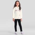 Conjunto infantil menina de corações com glitter Brandili