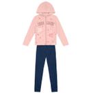 Conjunto infantil menina de corações com glitter Brandili