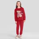 Conjunto infantil menina de urso com glitter Brandili