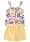 Conjunto Infantil Menina Doce Branco Flower