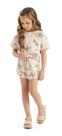Conjunto Infantil Menina Dupla Face Linho Colorittá Bege 6