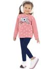 Conjunto Infantil Menina em Casaco Moletom peluciado e Legging Cotton Coala 2 peças T Fakini Forfun