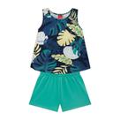 Conjunto Infantil Menina Estampa 1001305 Cor:Marinho VerdeTamanho:10