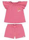 Conjunto Infantil Menina Estampa Peitoral Em Malha Texturizada Malwee Kids Rosa 8