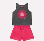 Conjunto Infantil Menina Flor 1001310 Cor:MesclaTamanho:14 Conjunto Infantil Menina Flor 1001310 Cor:MesclaTamanho:14