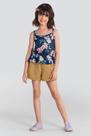 Conjunto infantil menina florido Brandili Azul