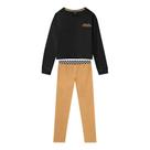 Conjunto Infantil Menina Inverno Amora Cropped Moletom sem felpa e Legging em Cotton - Preto