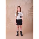 Conjunto Infantil Menina Inverno Blusa em Algodão e Saia em Canelado - Momi