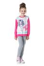 Conjunto Infantil Menina Inverno Blusa Feminina Manga Longa e Legging Duzizo