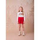 Conjunto Infantil Menina Inverno Blusa Manga Longa e Shorts em Algodão - Momi
