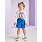 conjunto infantil menina inverno MOMI Blusa e Shorts em Moletom