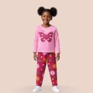 Conjunto Infantil Menina Kyly Manga Longa Meia Estação Blusa + Calça Legging Algodão Confortável COR:ROSATAMANHO:G