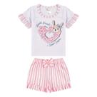 Conjunto Infantil Menina Listrada Coelhinha Fantoni Tam PaoG Conjunto Infantil Menina Listrada Coelhinha Fantoni Tam PaoG