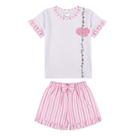 Conjunto Infantil Menina Listrada Lacinho Fantoni Tam 4ao8 Conjunto Infantil Menina Listrada Lacinho Fantoni Tam 4ao8