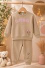 Conjunto infantil menina Livy Capivara bege