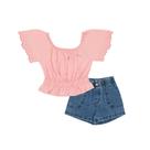 Conjunto Infantil Menina Manga Curta Pulla Bulla Ref. 50733 Conjunto Infantil Menina Manga Curta Pulla Bulla Ref. 50733