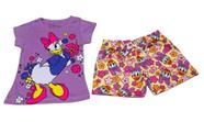 Conjunto Infantil Menina Margarida Blusa Com Glitter E Short Conjunto Infantil Menina Margarida Blusa Com Glitter E Short