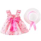 Conjunto Infantil Menina Melancia Primavera Verão Com Chapéu