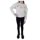 Conjunto Infantil Menina Modernice Moletom Ursinhos Bege 558
