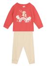 Conjunto Infantil Menina Moletom Brandili Calça Blusa Coral