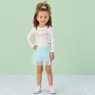Conjunto Infantil Menina Mon Sucre C/ Saia e Blusa Canelada