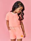 Conjunto Infantil Menina Monocromático Borboleta Laranja Neon Mundo Cinti Conjunto Infantil Menina Monocromático Borboleta Laranja Neon Mundo Cinti