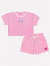 Conjunto Infantil Menina Monocromático Borboleta Rosa Mundo Cinti