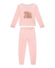 Conjunto Infantil Menina Pijama Blusa/Calça Em Suede Somnii Conjunto Infantil Menina Pijama Blusa/Calça Em Suede Somnii