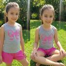Conjunto Infantil Menina Regata com Laço e Shorts em Tactel 4YOU Cativa