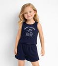 Conjunto Infantil Menina Regata e Short Select Azul